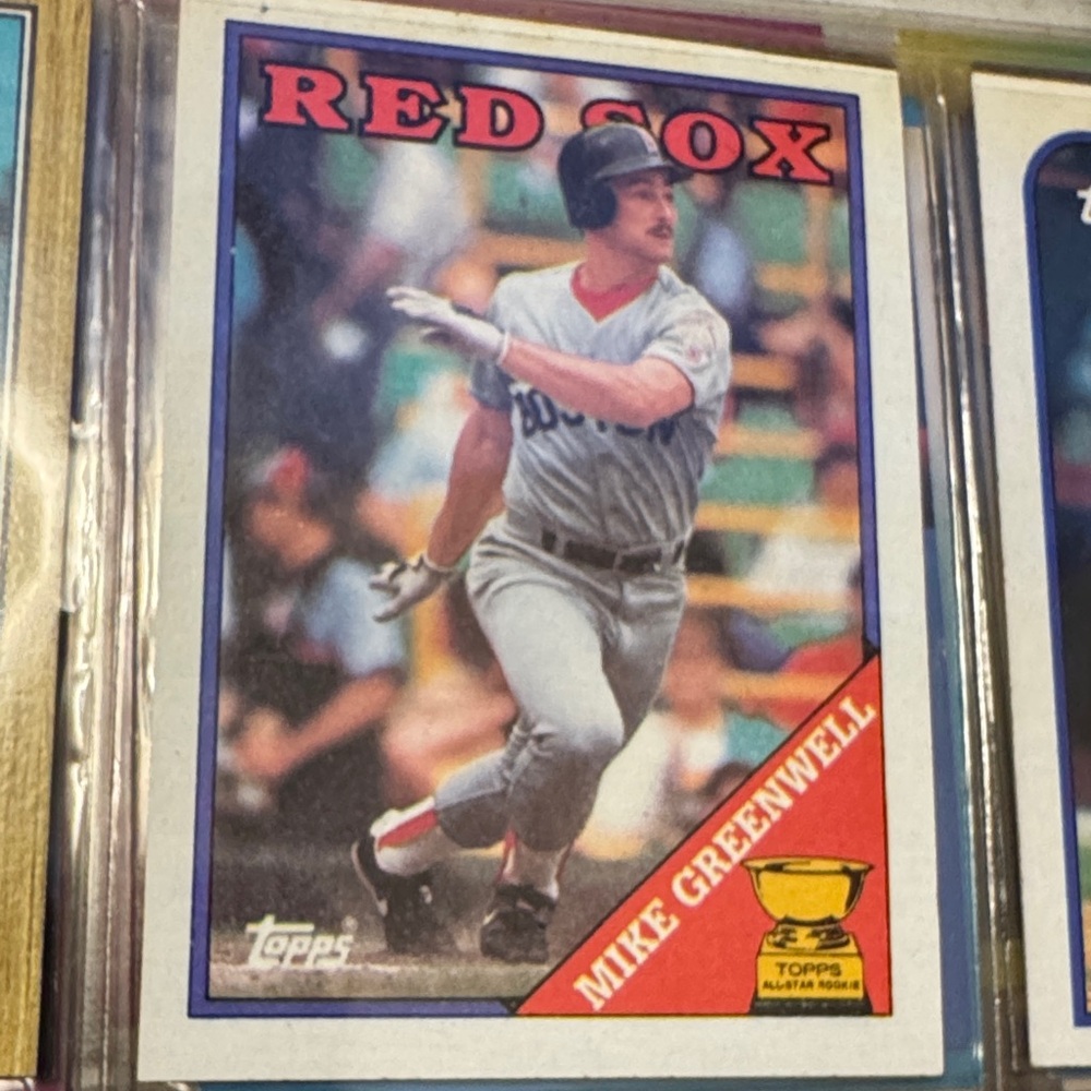 1988 Topps #493 Mike Greenwell  Sox Baseball Card